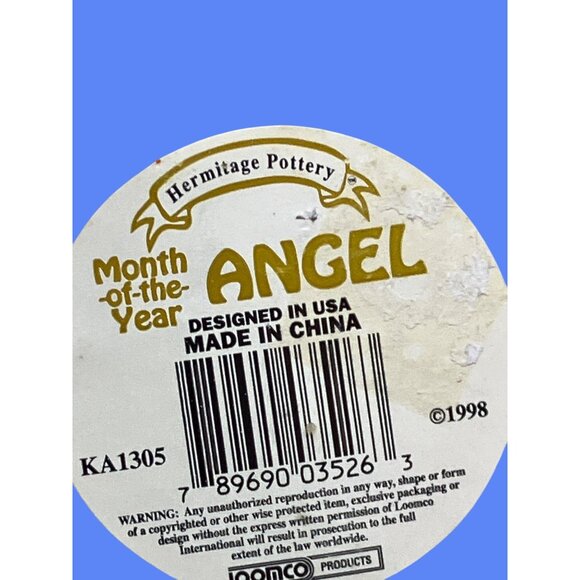 Hermitage Pottery January Month of the Year Angel 1998 - Picture 10 of 11